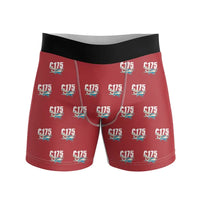 Thumbnail for Cessna 175 Skylark - Men Boxers - Cartoon Pattern - Red