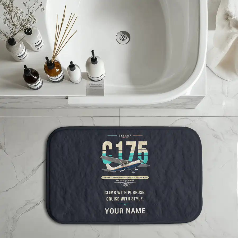 Cessna 175 Skylark - Original + Name - Bath Mat