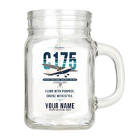 Thumbnail for Cessna 175 Skylark - Original + Name - Cocktail Glass (Mason Jar)