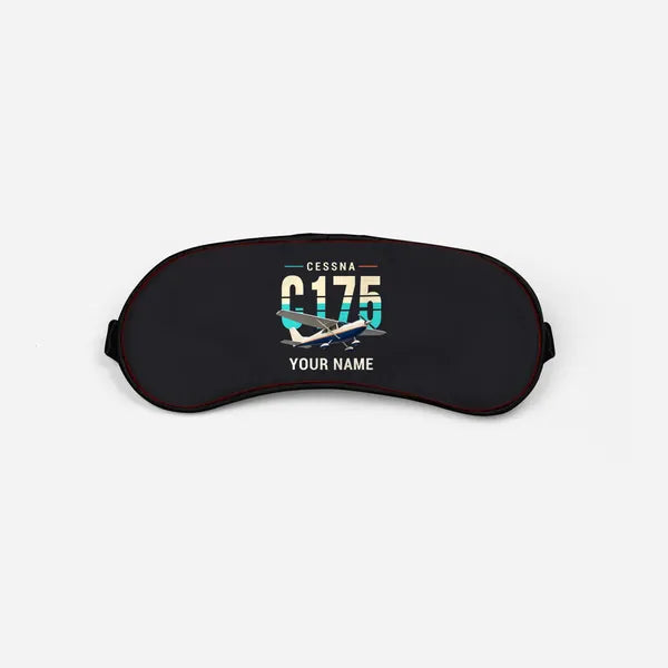 Cessna 175 Skylark - Original + Name - Sleep Mask - Black