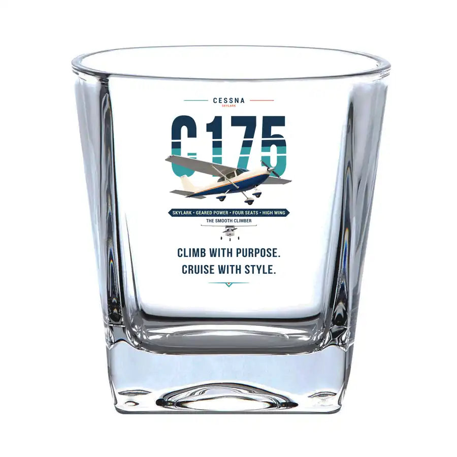 Cessna 175 Skylark - Original - Whiskey Glass