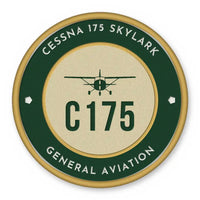 Thumbnail for Cessna 175 Skylark Patches - Circle - Forest Gold