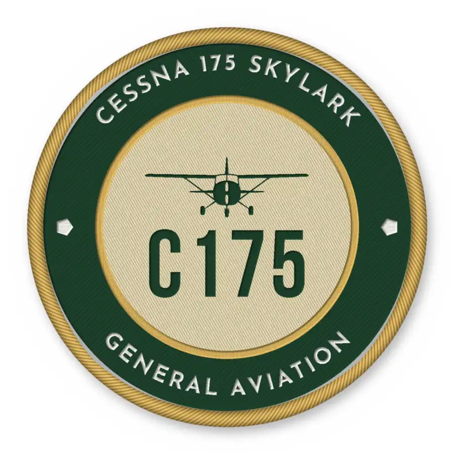 Cessna 175 Skylark Patches - Circle - Forest Gold