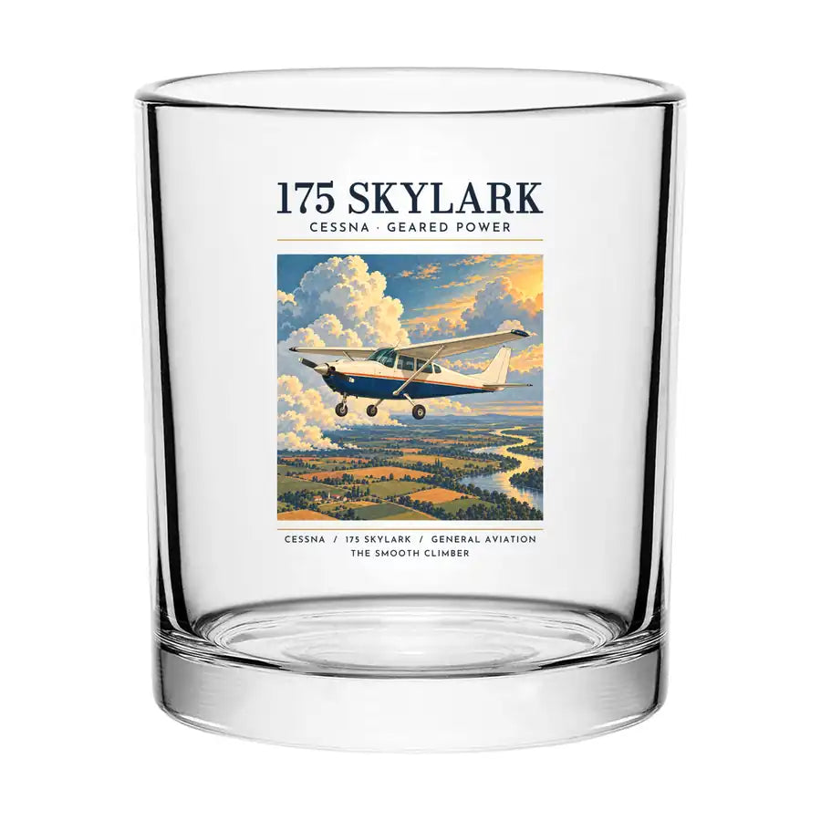 Cessna 175 Skylark - Poster - Special Whiskey Glass