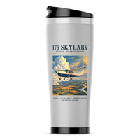 Thumbnail for Cessna 175 Skylark - Poster - Stainless Steel (No Holder) - Light Gray