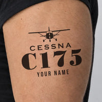 Thumbnail for Cessna 175 Skylark - Tattoo - Heritage Black + Name - Man