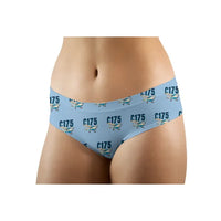 Thumbnail for Cessna 175 Skylark - Women Panties - Cartoon Pattern - Light Blue - Front