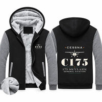 Thumbnail for Cessna 175 Skylark Zipped Sweatshirts - Heritage - Black & Gray