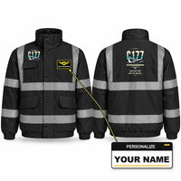 Thumbnail for Cessna 177B Cardinal Reflective Winter Jackets - Original + Name - Black