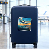 Thumbnail for Cessna 180J Skywagon - 3D - Square Sticker - Suitcase