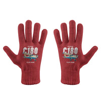 Thumbnail for Cessna 180J Skywagon - Gloves - Full - Cartoon + Name - Red