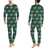 Thumbnail for Cessna 180J Skywagon - Men Pajamas - Original Pattern - Dark Green