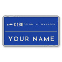 Thumbnail for Cessna 180J Skywagon Patches - Rectangle + Name - Royal White