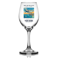 Thumbnail for Cessna 180J Skywagon - Poster + Name - Wine Glass