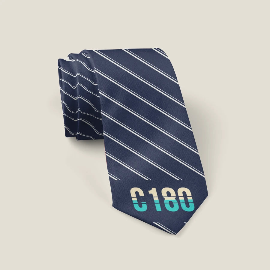 Cessna 180J Skywagon - Stripe - Tie - Navy Blue