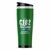 Thumbnail for Cessna 182 Skylane - Cartoon - Stainless Steel (No Holder) - Green
