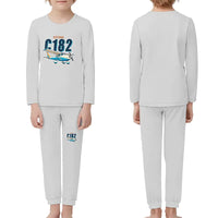 Thumbnail for Cessna 182 Skylane - Children Pajamas - Cartoon Chest - Light Gray