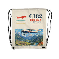 Thumbnail for Cessna 182 Skylane - Drawstring Bag - Classic - Beige