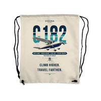 Thumbnail for Cessna 182 Skylane - Drawstring Bag - Original - Beige