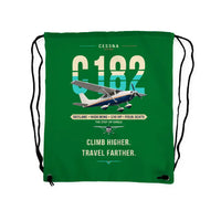 Thumbnail for Cessna 182 Skylane - Drawstring Bag - Original - Green