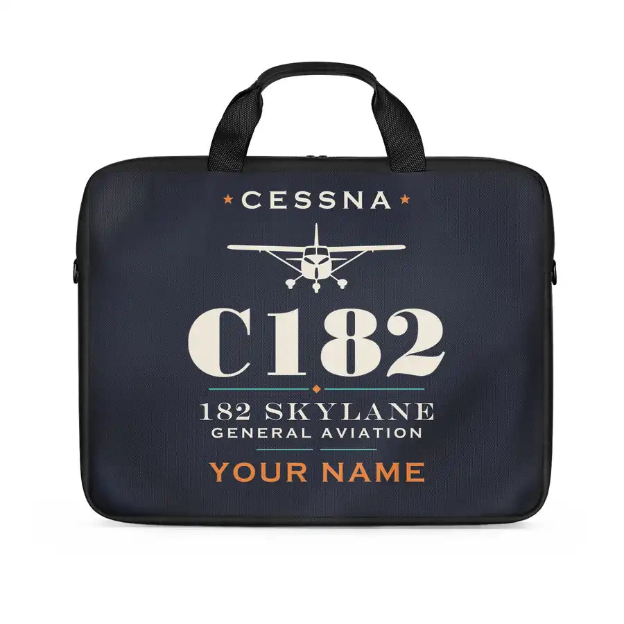 Cessna 182 Skylane - Heritage + Name - Laptop Bag