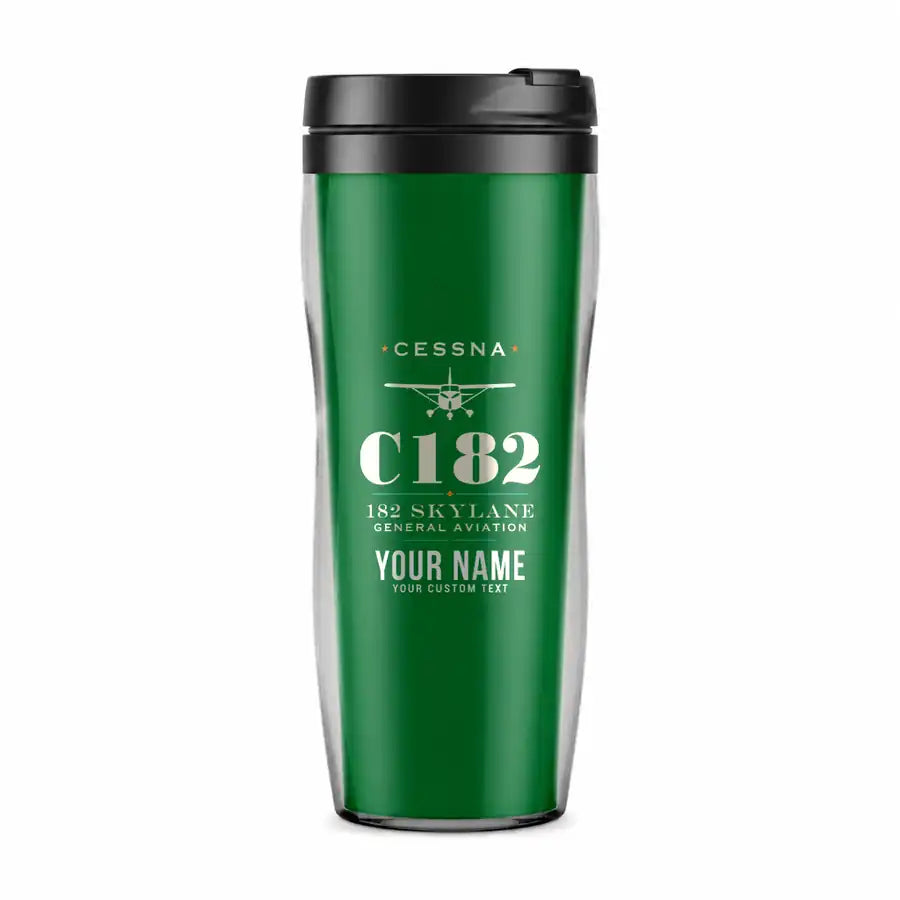 Cessna 182 Skylane - Heritage + Name - Plastic (No Holder) - Green