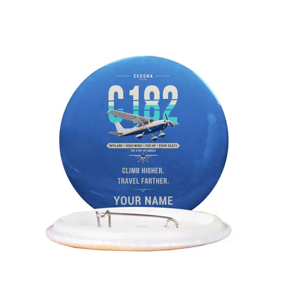 Cessna 182 Skylane - Original + Name - Pin - Blue