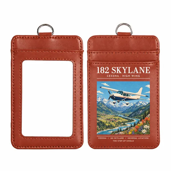 Cessna 182 Skylane - Poster - ID Card Holder - Light Brown