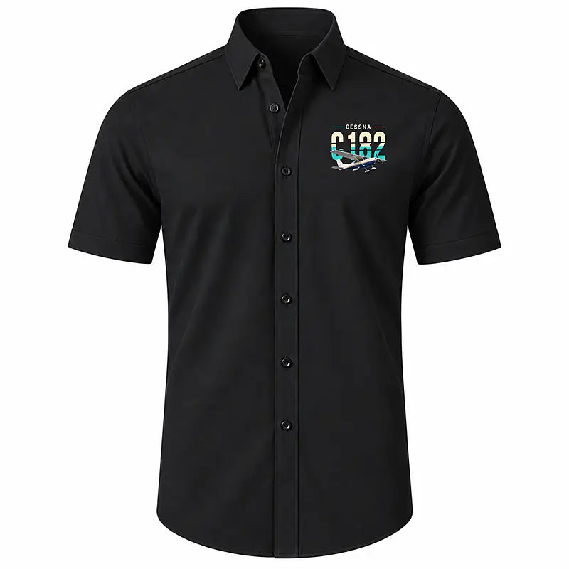 Cessna 182 Skylane - Short Sleeve Shirt - Original - Black