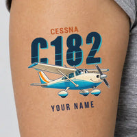 Thumbnail for Cessna 182 Skylane - Tattoo - Cartoon + Name