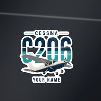 Thumbnail for Cessna 206 Stationair - Original Die-Cut + Name - Die-Cut - Dark Car