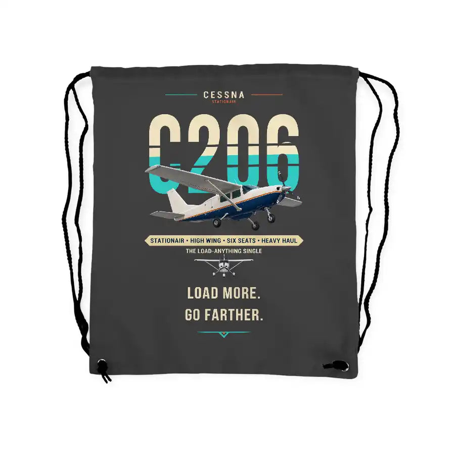 Cessna 206 Stationair - Drawstring Bag - Original - Gray