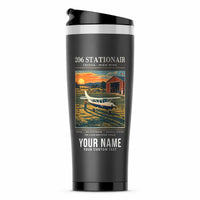 Thumbnail for Cessna 206 Stationair - Poster + Name - Stainless Steel (No Holder) - Gray