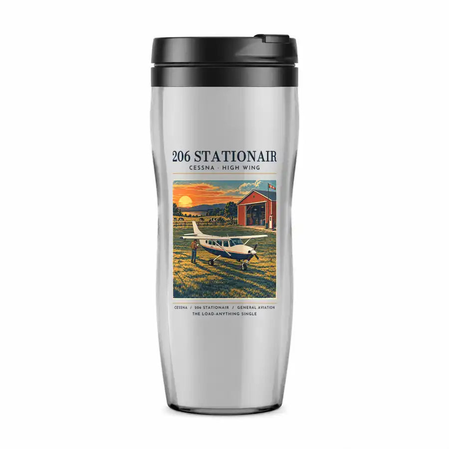 Cessna 206 Stationair - Poster - Plastic (No Holder) - Light Gray