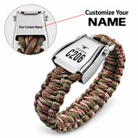 Thumbnail for Cessna 206 Stationair - Seat Belt Bracelet - Heritage + Name - Camouflage