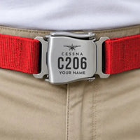 Thumbnail for Cessna 206 Stationair - Seat Belt - Heritage + Name - Red