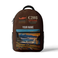 Thumbnail for Cessna 208 Caravan - 3D Backpack - Brown + Name