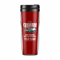 Thumbnail for Cessna 208 Caravan - Cartoon + Name - Plastic (No Holder) - Red