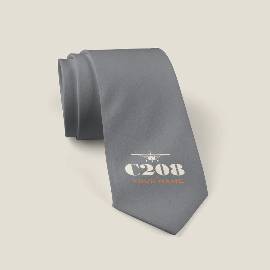 Cessna 208 Caravan - Heritage + Name - Tie - Gray