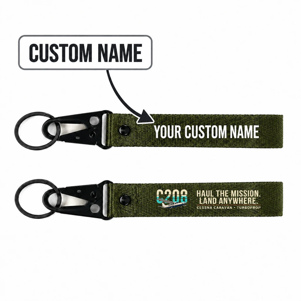 Cessna 208 Caravan Hawk-Shaped Key Chains - Dark Green - Original - Personalized