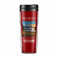 Thumbnail for Cessna 208 Caravan - Poster + Name - Plastic (No Holder) - Red