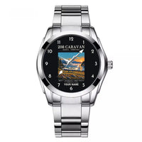Thumbnail for Cessna 208 Caravan - Poster + Name - Stainless Steel Band - For Men