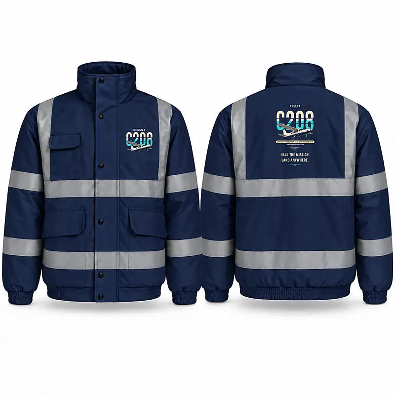 Cessna 208 Caravan Reflective Winter Jackets - Original - Navy Blue