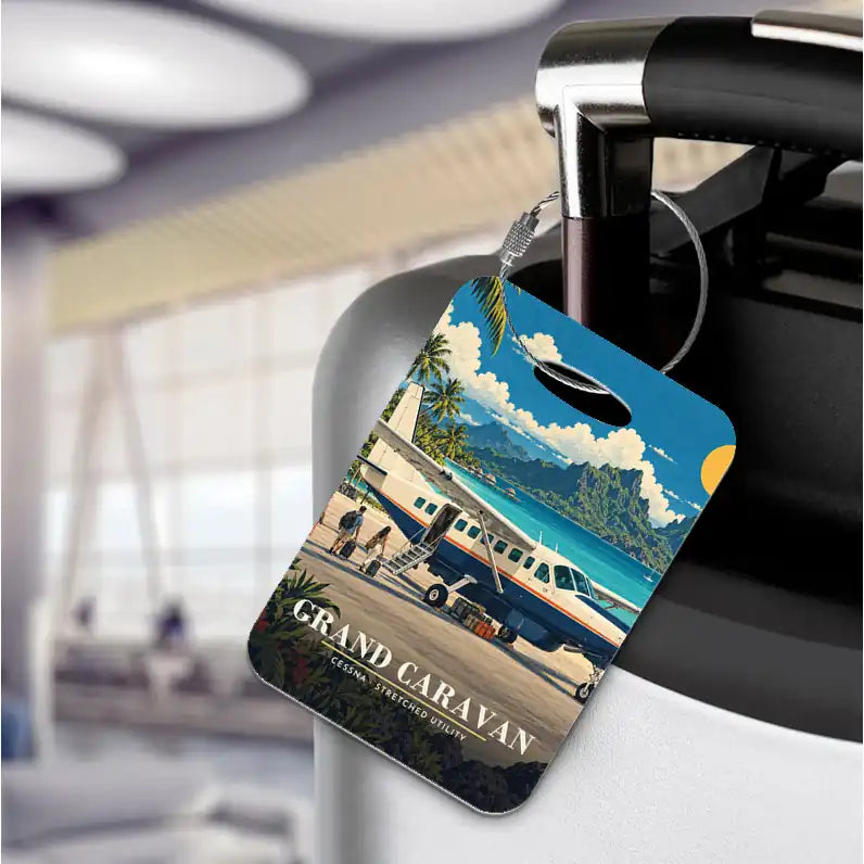 Cessna 208B Grand Caravan - 3D - Luggage Tag - Full Print