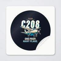 Thumbnail for Cessna 208B Grand Caravan - Cartoon - Circle Sticker - Peel