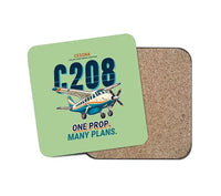 Thumbnail for Cessna 208B Grand Caravan - Cartoon - Coaster - Light Green