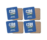Thumbnail for Cessna 208B Grand Caravan - Cartoon - Coaster Set - Blue