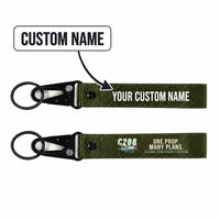 Thumbnail for Cessna 208B Grand Caravan Hawk-Shaped Key Chains - Dark Green - Cartoon - Personalized