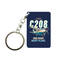 Thumbnail for Cessna 208B Grand Caravan - Cartoon - Key Chain - Navy Blue
