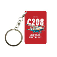 Thumbnail for Cessna 208B Grand Caravan - Cartoon - Key Chain - Red